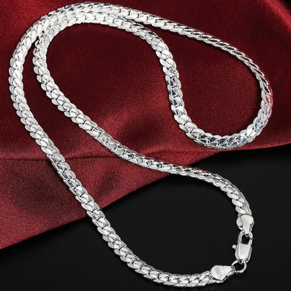 Silver Plated Chain Necklace Women & Men - Picture 11 of 11